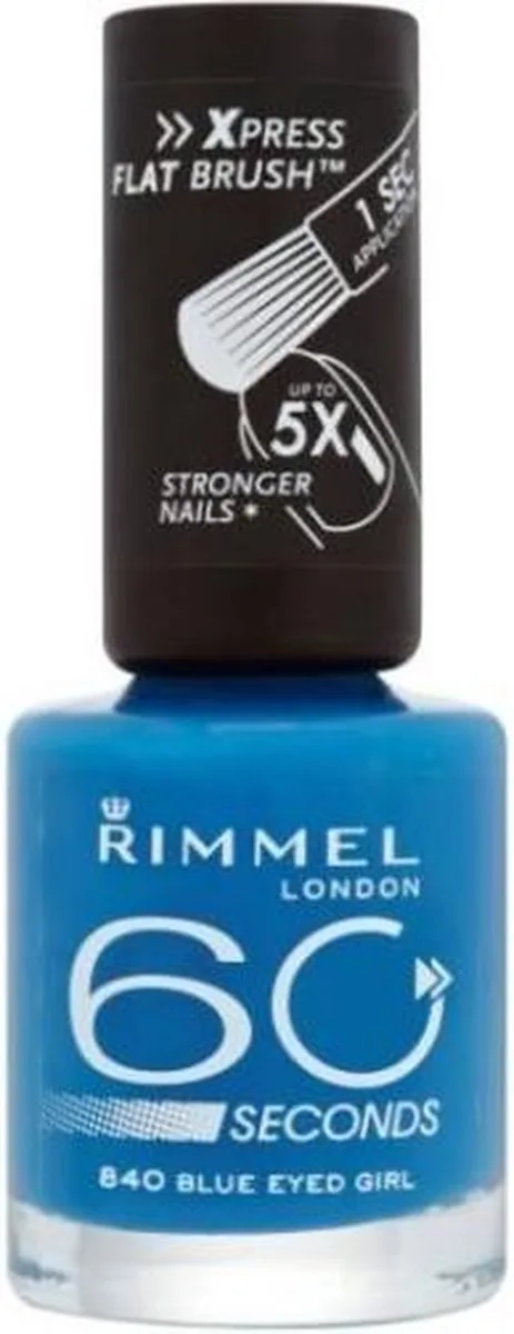 London 60 Seconds Finish Nagellak - 840 Blue by Rimmel London in Blue – product photo