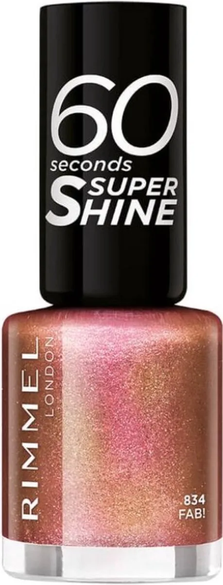 London 60 Seconds Super Shine Nagellak - 834 Fab! (L) by Rimmel London in Pink – product photo