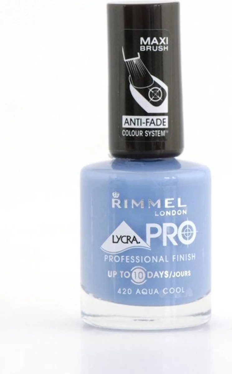 Lycra Colour Memory - 420 Aqua Cool - Nagellak by Rimmel London in Blue – product photo