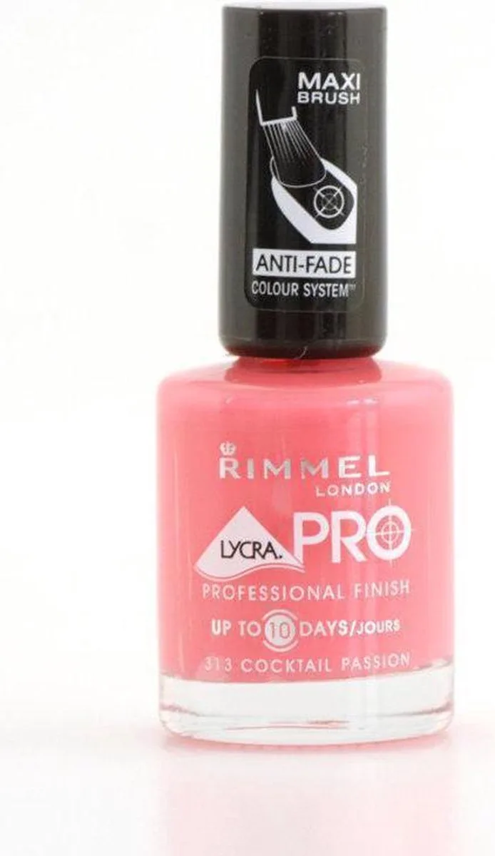 Lycra Colour Memory Nagellak - 313 Cocktail Passion van Rimmel London in Roze – productfoto
