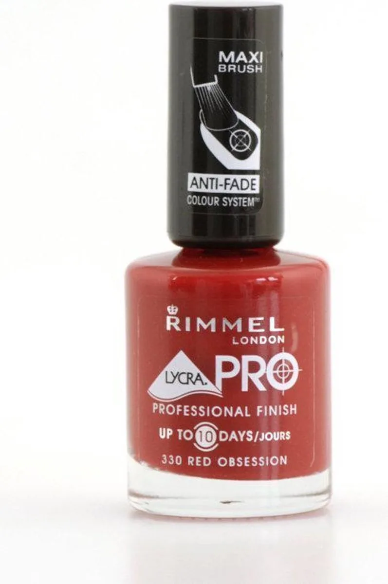 Lycra Colour Memory Nagellak - 330 Red Obsession by Rimmel London in Red – product photo