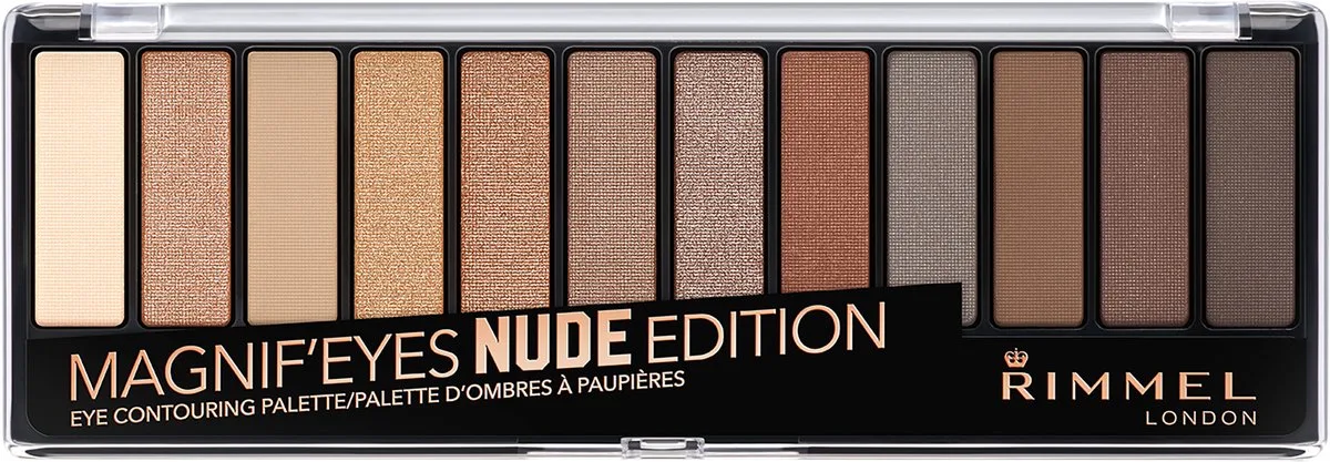 Magnif'Eyes Eyeshadow Oogschaduw Palet - 001 Nude Edition by Rimmel London in 001 Nude edition – product photo