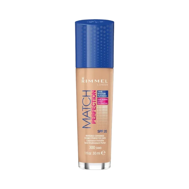 MATCH PERFECTION Foundation #300-Sand 30 ml fra Rimmel London – produktbillede