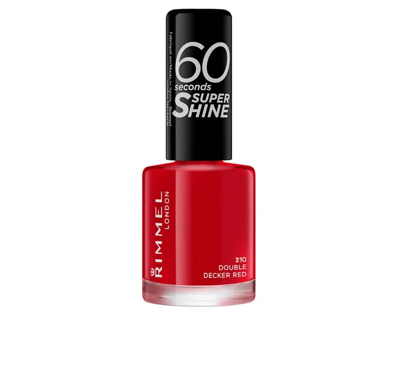 Nagellack 60 Seconds Super Shine Nagellack - 310 Double Decker Rot von Rimmel London – Produktfoto 2 von 3