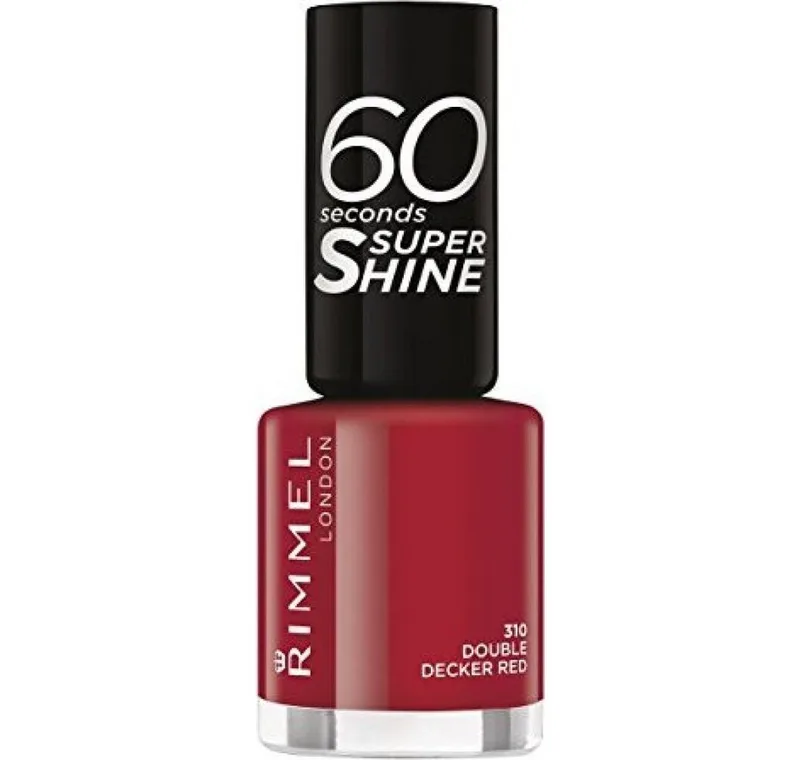 Nagellack 60 Seconds Super Shine Nagellack - 310 Double Decker Rot von Rimmel London – Produktfoto 3 von 3