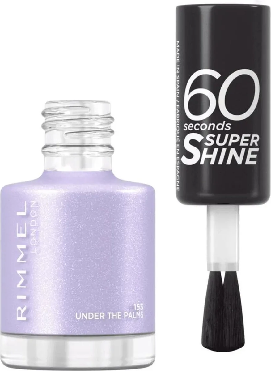 Rimmel 60 Sec Nail Polish Lacquer 8 ML van Rimmel London in 153 Under The Palms – productfoto