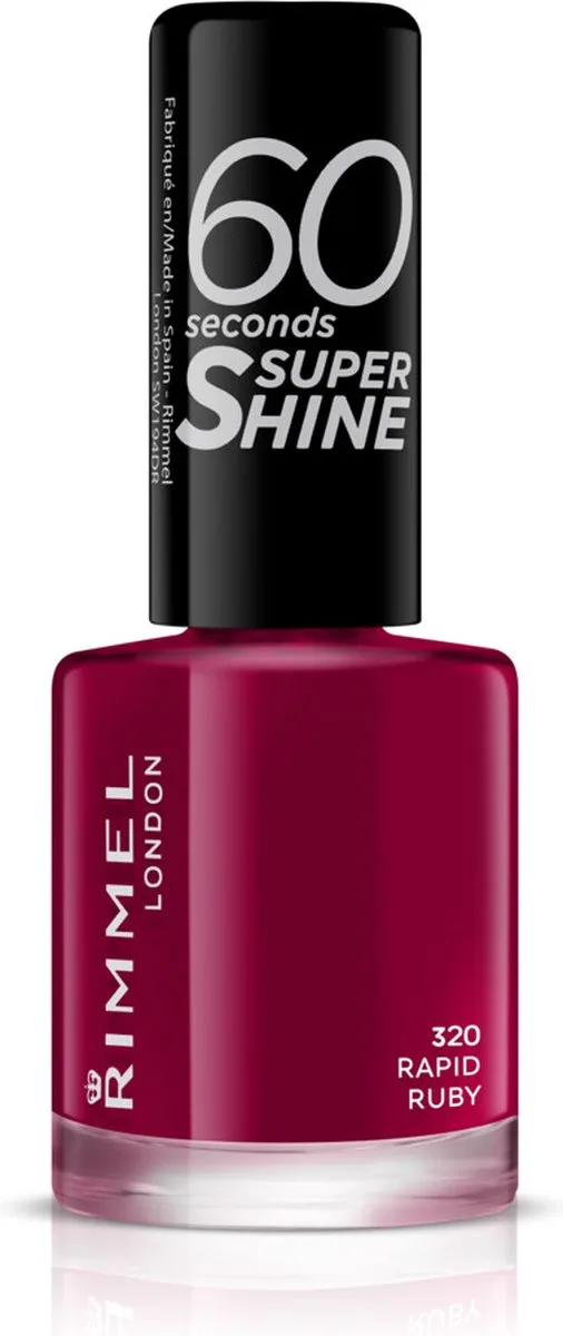 Rimmel 60 Sec Nail Polish Quick D 8 ML by Rimmel London in 320 Rapid Ruby – product photo