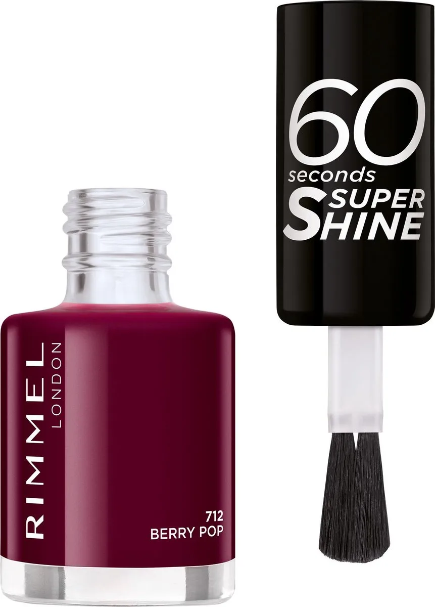 Rimmel 60 Sec Nail Polish Quick D 8 ML van Rimmel London in 712 Berry Pop – productfoto