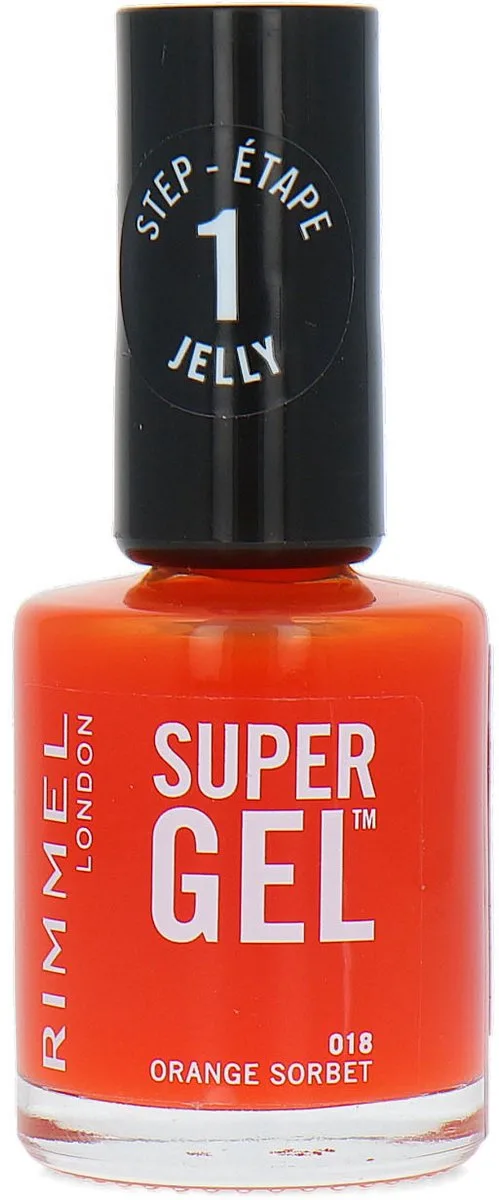 Super Gel Nagellak - 018 by Rimmel London in Orange Sorbet – product photo
