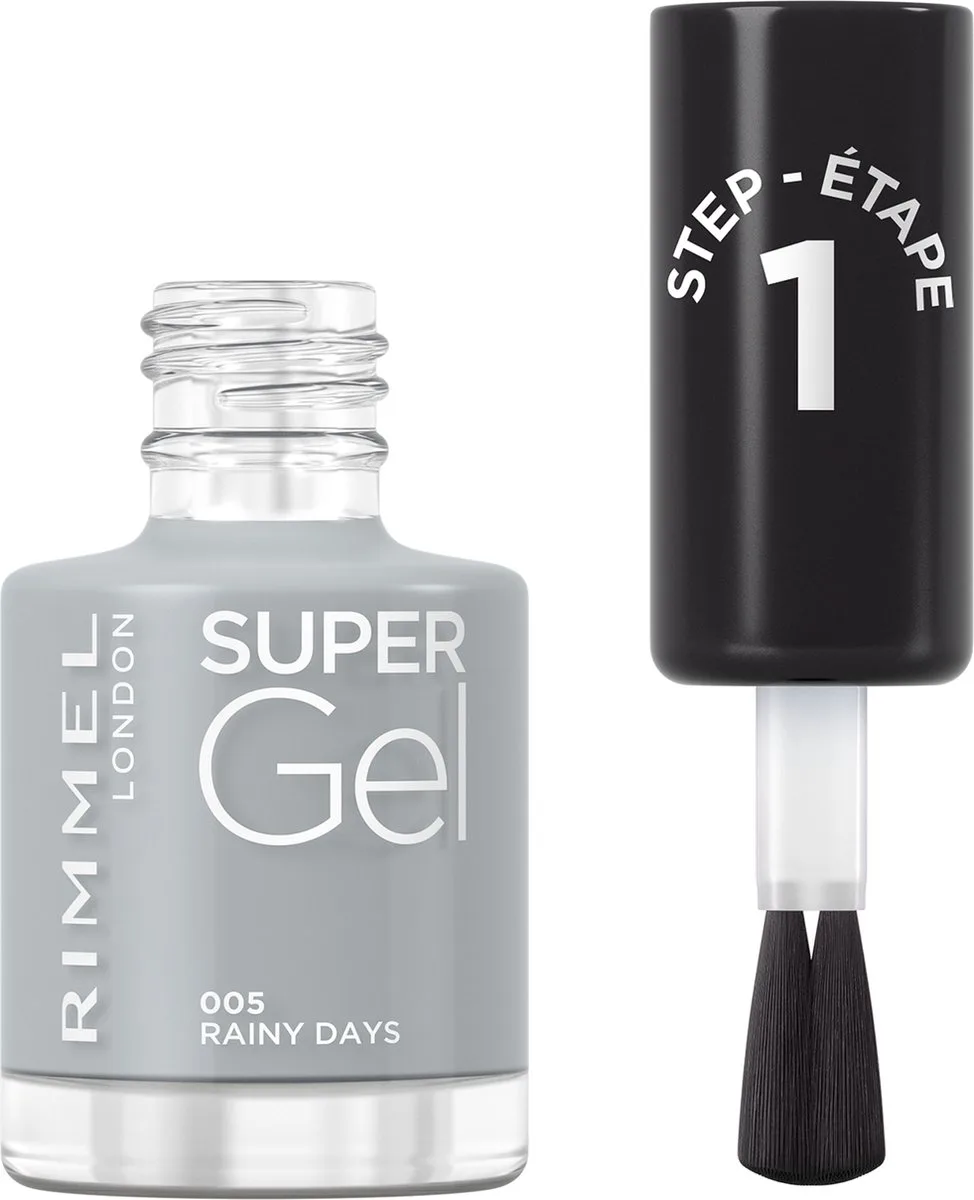 SuperGel Nail Polish Lacquer 12 ML by Rimmel London in 005 Rainy Days – product photo