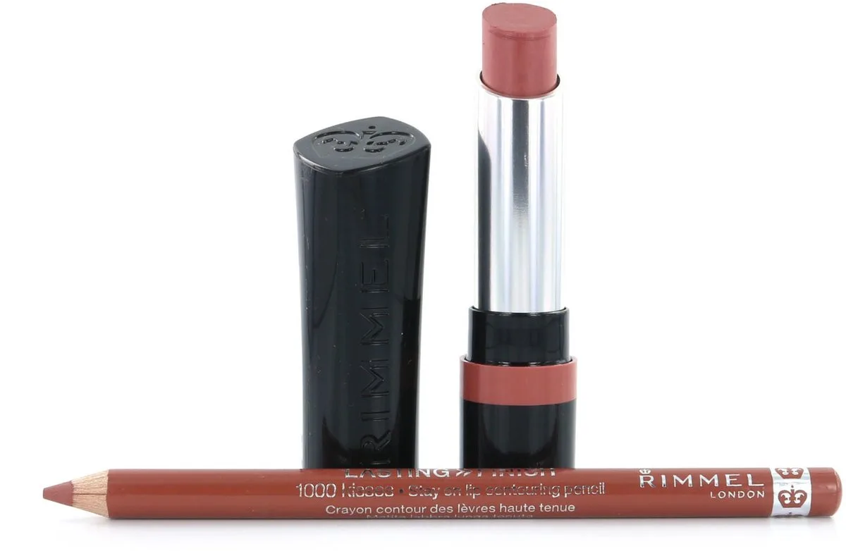 The Only 1 Lipstick - 760 Ain't No Other (+ Lasting Finish Lipliner - 050 Tiramisu) by Rimmel London in Brown – product photo