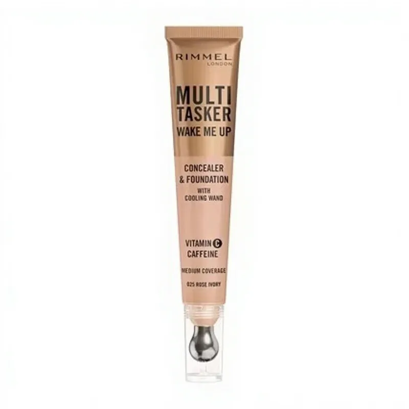 Wake Me Up Foundation & Concealer 025 Rose Ivory – Aufhellend, 20 ml von Rimmel London – Produktfoto