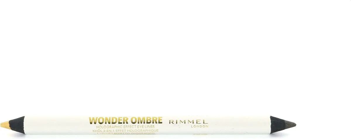 Wonder Ombre Duo Eyeliner Pencil - 004 Golden Gaze by Rimmel London in Gold – product photo
