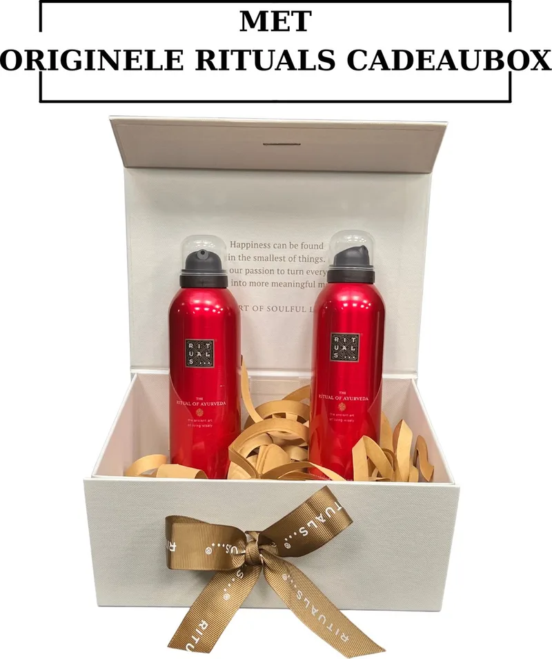 Ayurveda - 2X Shower Gel a 200 ml = 400 ml in Originele Rituals Cadeaubox - Doucheschuim - Douchegels van Rituals – productfoto