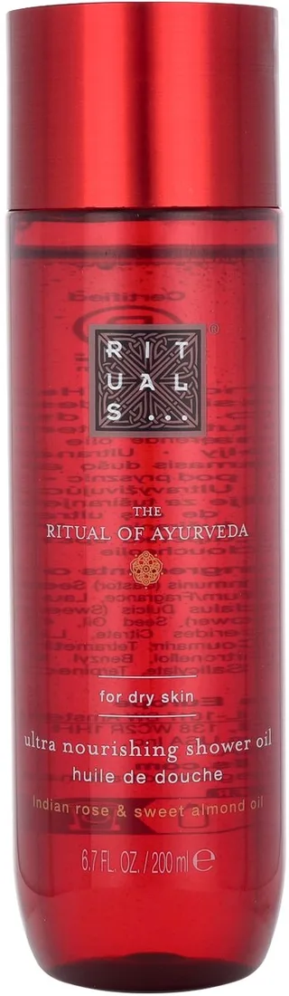 Ayurveda Ultra Nourishing Shower Oil - Sweet Almond Oil & Indian Rose von Rituals in 200 ml – Produktfoto 1 von 3