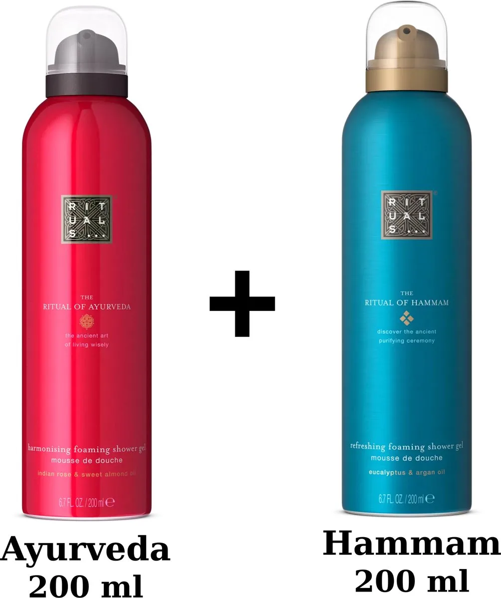 Duo Set - Ayurveda Shower Gel 200 ml + Hammam Shower Gel 200 ml - Douchegels - Doucheschuim by Rituals in 200 ml – product photo