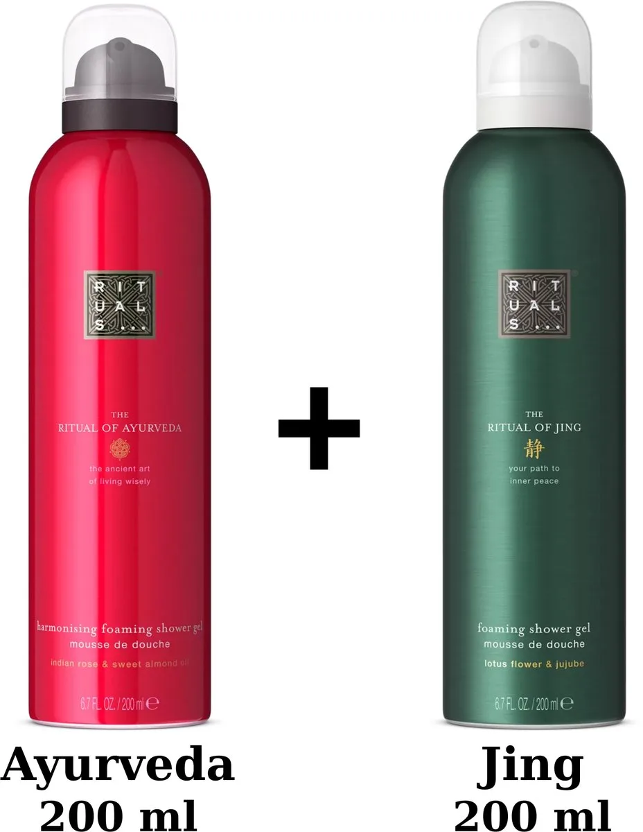 Duo Set - Ayurveda Shower Gel 200 ml + Jing Shower Gel 200 ml - Douchegels - Doucheschuim by Rituals in 200 ml – product photo