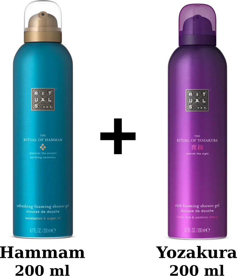 Duo Set - Hammam Shower Gel 200 ml + Yozakura Shower Gel 200 ml - Douchegels - Doucheschuim van Rituals in 200 ml – productfoto