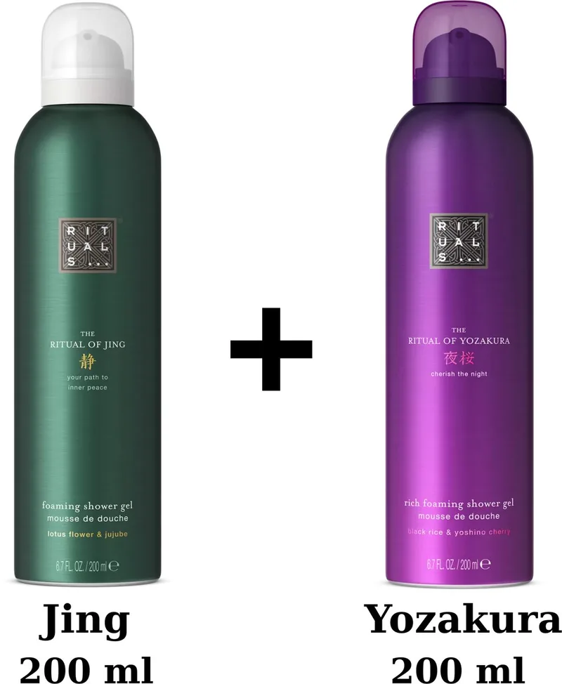 Duo Set - Jing Shower Gel 200 ml + Yozakura Shower Gel 200 ml - Douchegel - Doucheschuim van Rituals in 200 ml – productfoto