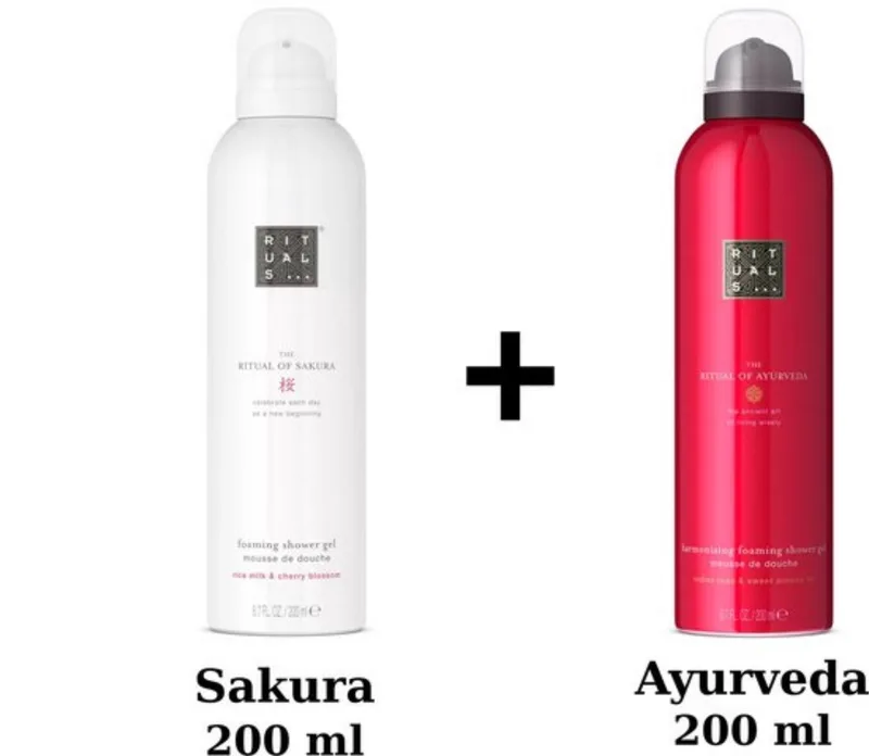 Duo Set - Sakura Shower Gel 200 ml + Ayurveda Shower Gel 200 ml - Douchegel - Doucheschuim von Rituals in 200 ml – Produktfoto