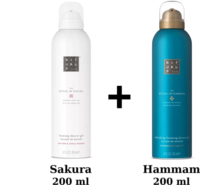 Duo Set - Sakura Shower Gel 200 ml + Hammam Shower Gel 200 ml - Douchegels - Doucheschuim de Rituals en 200 ml – photo du produit