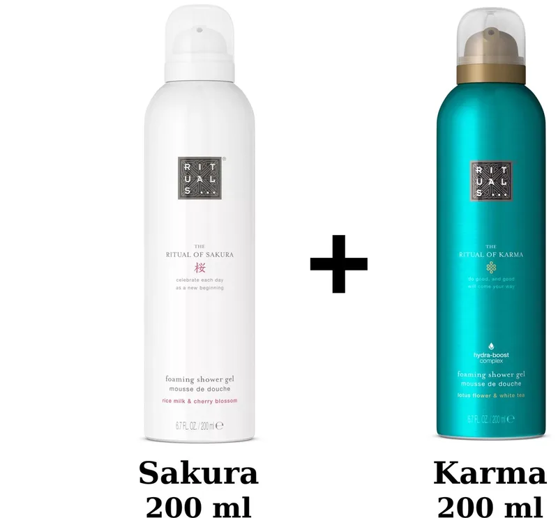 Duo Set - Sakura Shower Gel 200 ml + Karma Shower Gel 200 ml - Douchegels - Doucheschuim de Rituals en 200 ml – photo du produit