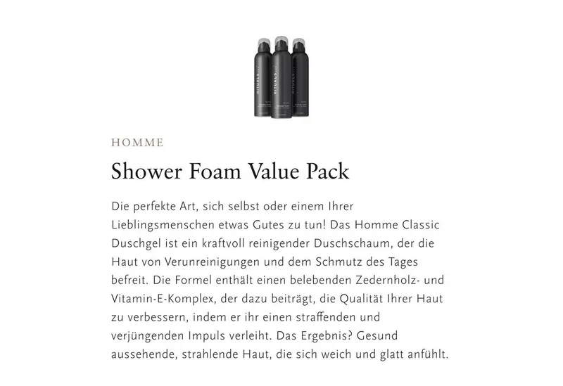 Duschgel RITUALS Homme Vorteilspack mit 3 x Duschschaum von Rituals – Produktfoto 3 von 5