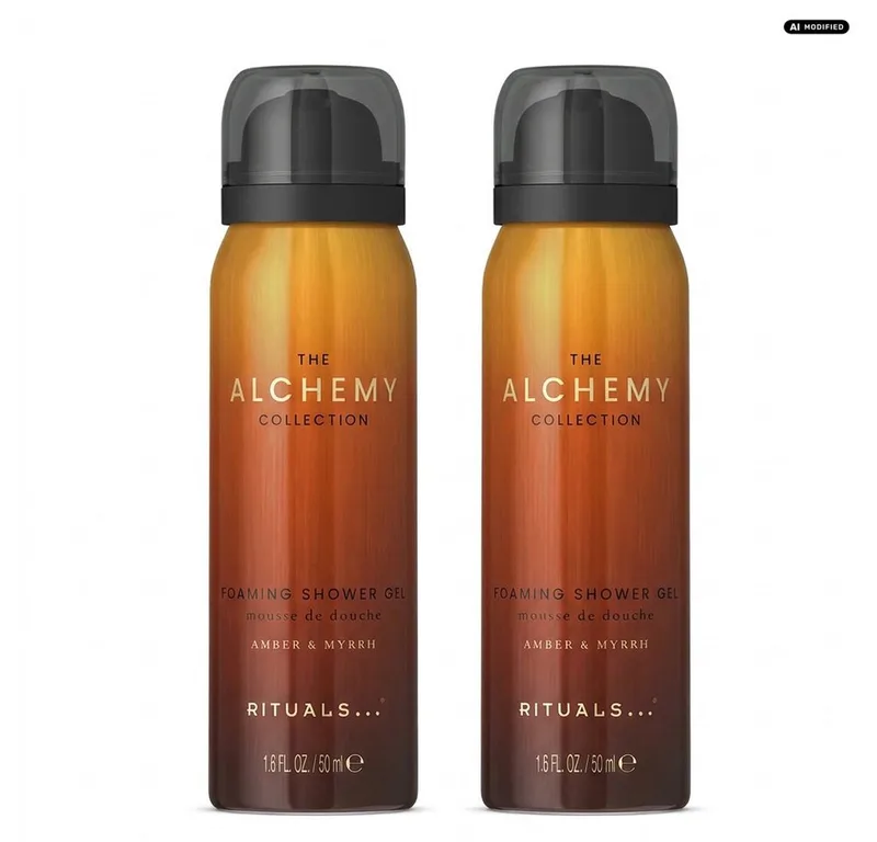 Duschgel Rituals The Alchemy Collection Foaming Shower Gel 2er Set, 1-tlg., Reisegröße aromatische Kräuter und warme Noten im Doppelpack fra Rituals i Hvid, 50 ml – produktbillede