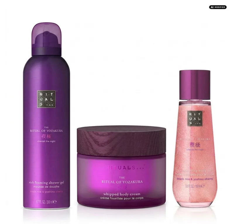 Duschgel Rituals The Ritual of Yozakura Dusch Pflege und Shimmer Set, Harmonisch abgestimmtes Dusch und Körperpflege Set från Rituals i Vit – produktbild