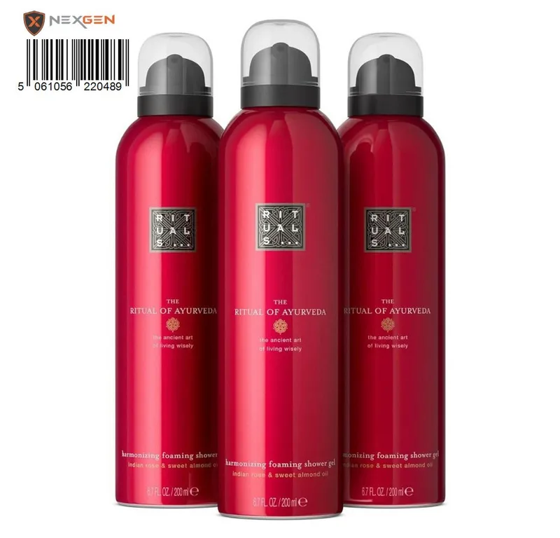 Duschgel von Ritual of Ayurveda Vorteilspack: 3 x Duschgel, Rose, Süßmandelöl von Rituals – Produktfoto