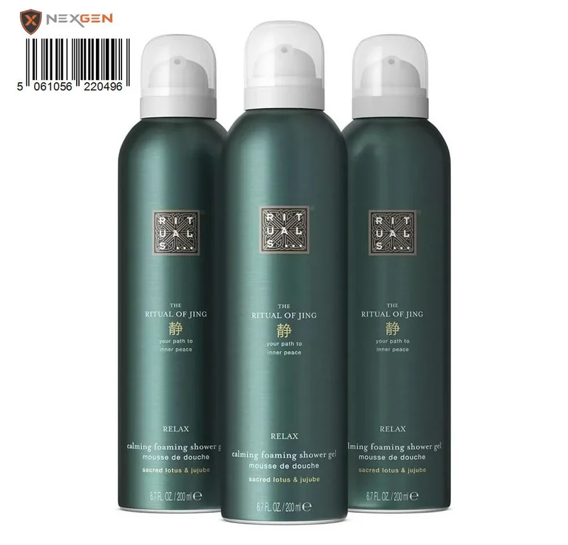Duschschaum von Ritual of Jing Vorteilspack: 3x200 ml, heiligem Lotus, Jujube von Rituals – Produktfoto