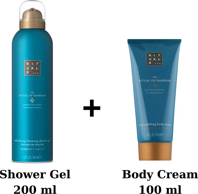Hammam - Duo Set - Shower Gel 200 ml + Body Cream 100 ml fra Rituals – produktbillede