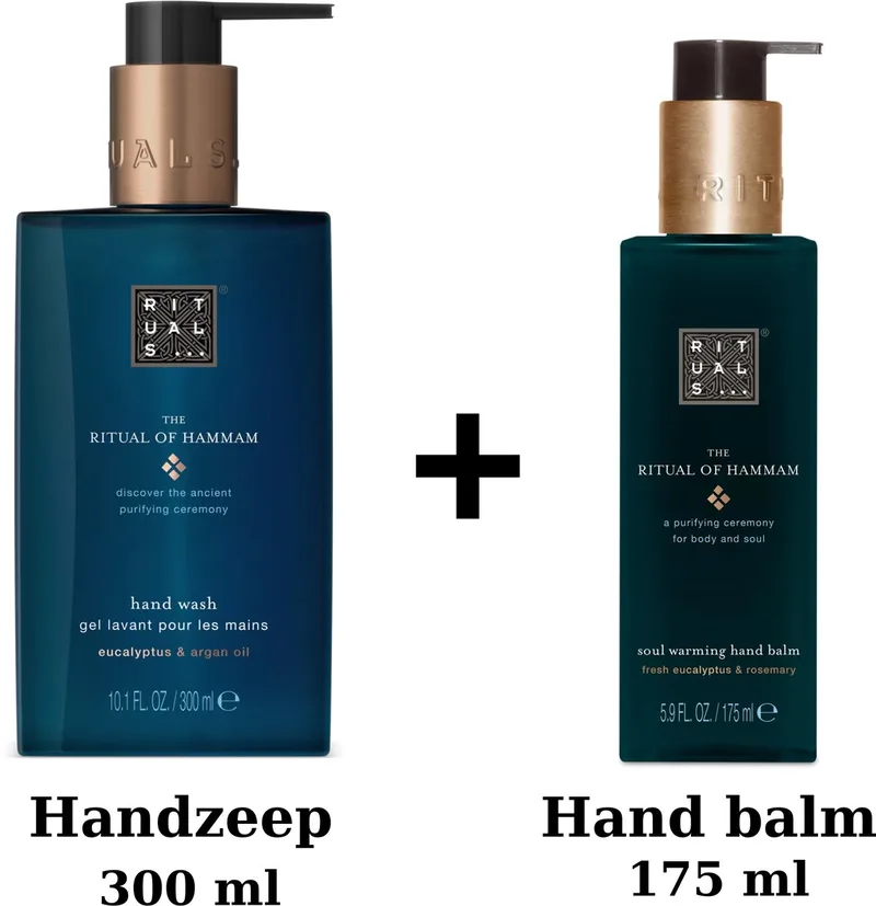 Hammam - Hand Wash Set - Handzeep 300 ml + Hand Balm 175 ml - Kitchen Hand Balm 175 ml + Hand Wash 300 ml fra Rituals – produktbillede