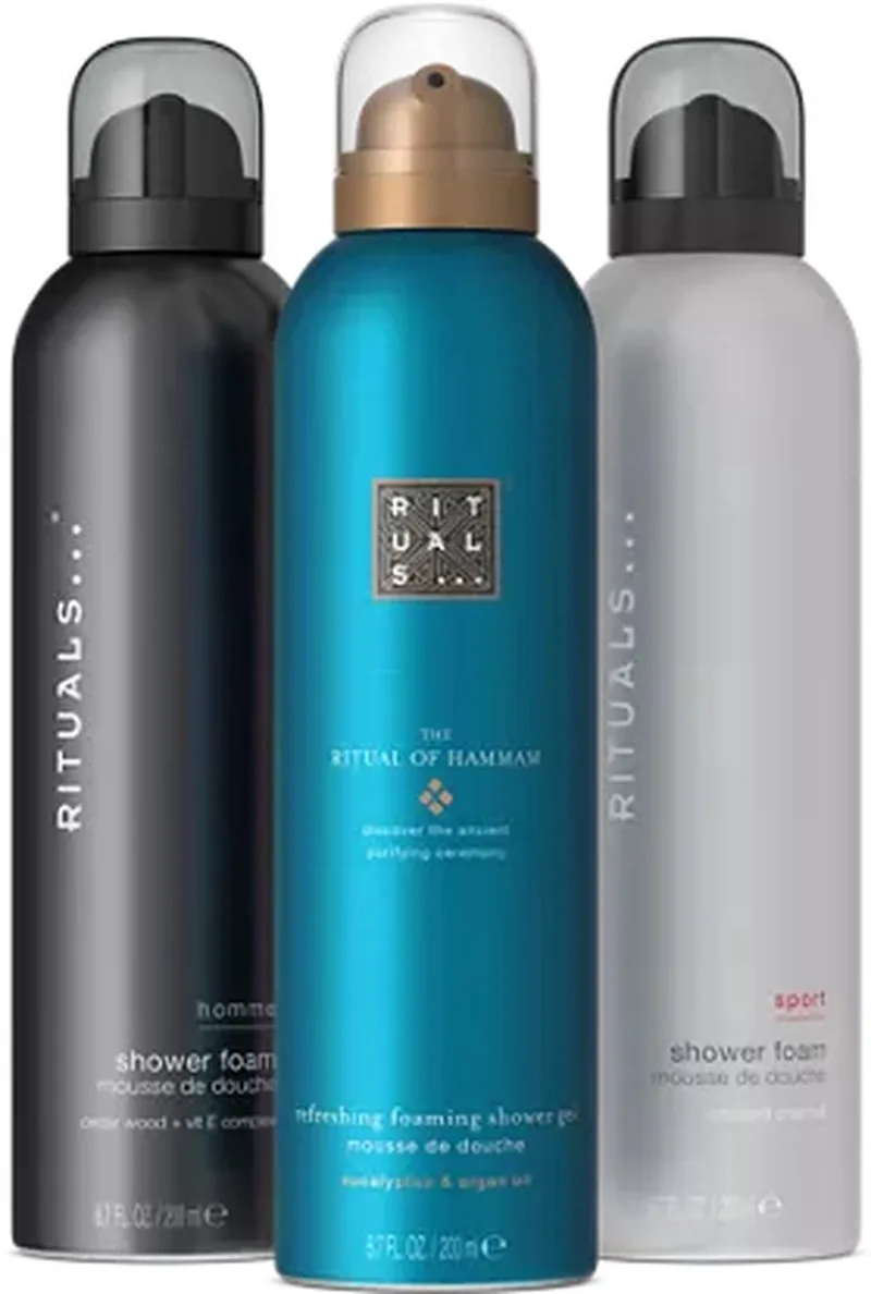 Homme Shower Foam Value Pack - Hammam en Sport Douche Gel - 3 x 200ml fra Rituals – produktbillede