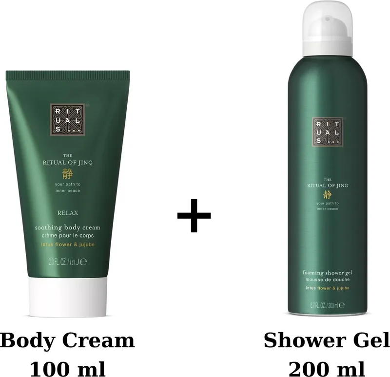 Jing - Duo Set - Shower Gel 200 ml + Body Cream 100 ml von Rituals – Produktfoto
