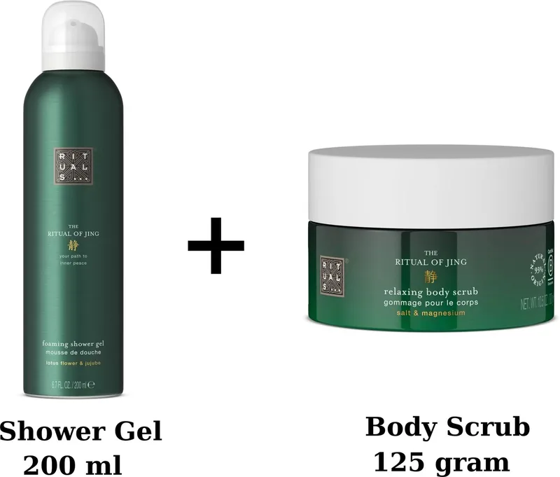 Jing - Duo Set - Shower Gel + Body Scrub 125 gram fra Rituals i 200 ml – produktbillede