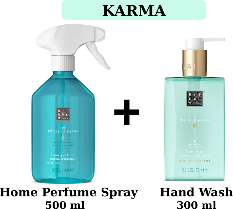 Karma - Duo Set - Home Perfume Spray 500 ml + Hand Wash 300 ml de Rituals – photo du produit