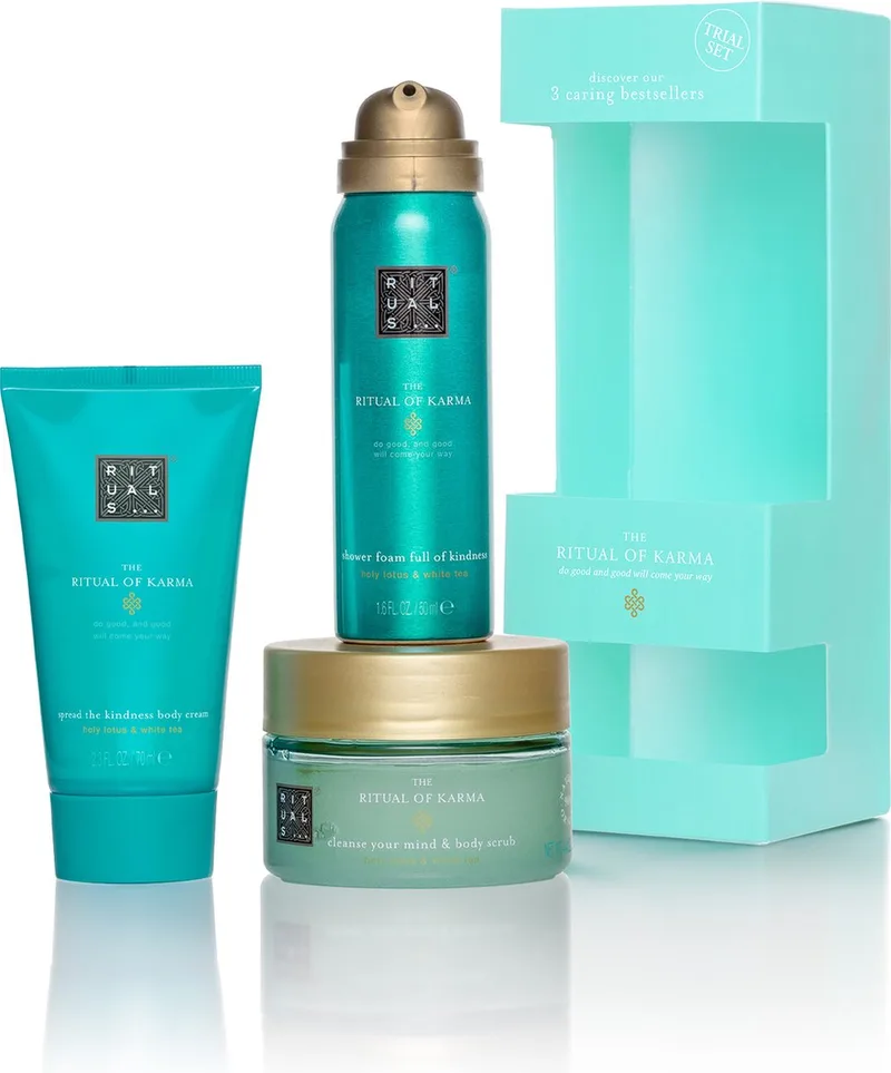 Karma Set 245 ml - Body Cream 70ml/Body Scrub 125gr/Foaming Shower Gel 50ml de Rituals – photo du produit