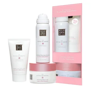 Körpercreme Rituals The Ritual of Sakura Mini-Set Körper & Bad, 3-tlg., Duschschaum, Body Cream & Zuckerpeeling mit Kirschblüte von Rituals – Produktfoto 2 von 2
