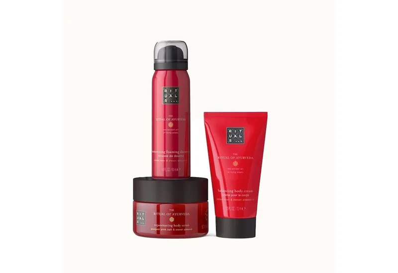 Körpercreme The Ritual of Ayurveda Try Me Set – 3-teilig, 3-tlg., Duschschaum, Körperpeeling & Body Cream im Geschenkset de Rituals – photo du produit 5 sur 5