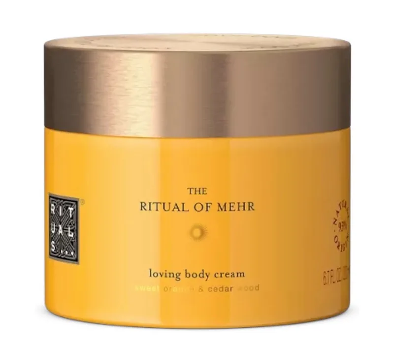 Körpercreme The Ritual of Mehr Body Cream Mit belebender Süßorange und beruhigendem Zedernholz de Rituals en Jaune, 200 ml – photo du produit 1 sur 2