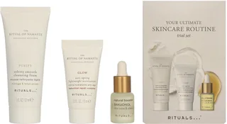 Namaste Set 51.5 ml - Velvety Smooth Cleansing Foam 30ml/Anti-Ageing Lightweight Moisturiser 15ml/Bakuchiol Natural Booster 6,5ml van Rituals – productfoto 1 van 3