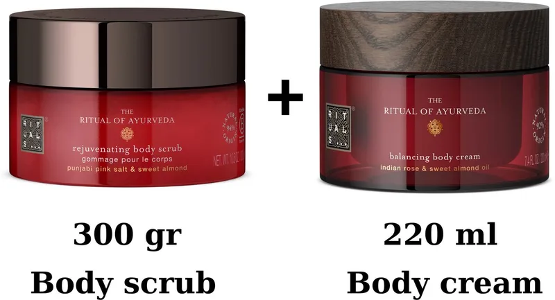 of Ayurveda - Body Cream + Body Scrub 300 gram fra Rituals i 220 ml – produktbillede