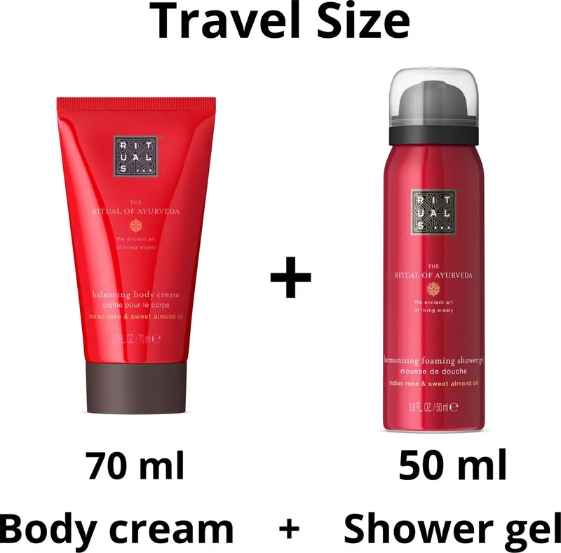 of Ayurveda - Duo Set Travel Size Shower Gel 50 ml + Body Cream 70 ml de Rituals – photo du produit