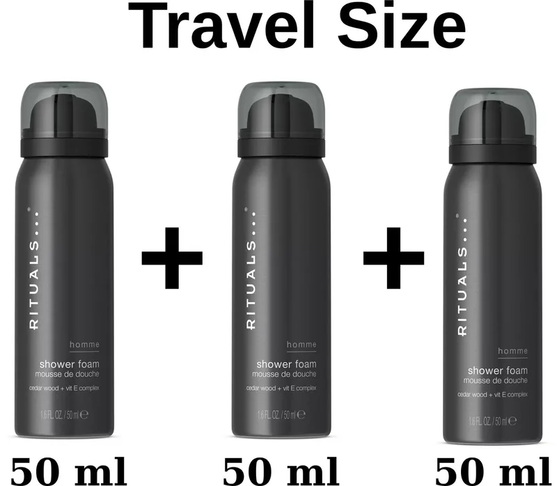 of Homme - Travel Shower Foam 50 ml x 3= 150 ml - Mini Doucheschuim de Rituals – photo du produit