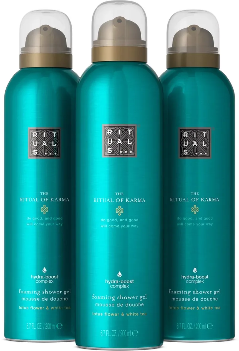 of Karma Foaming Gel - Doucheschuim 3 x 200 ml von Rituals in 600 ml – Produktfoto