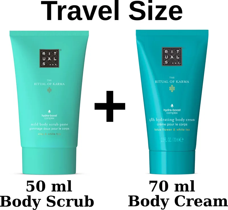 of Karma - Travel Duo Set - Body Scrub 50 ml + Body Cream 70 ml by Rituals – product photo
