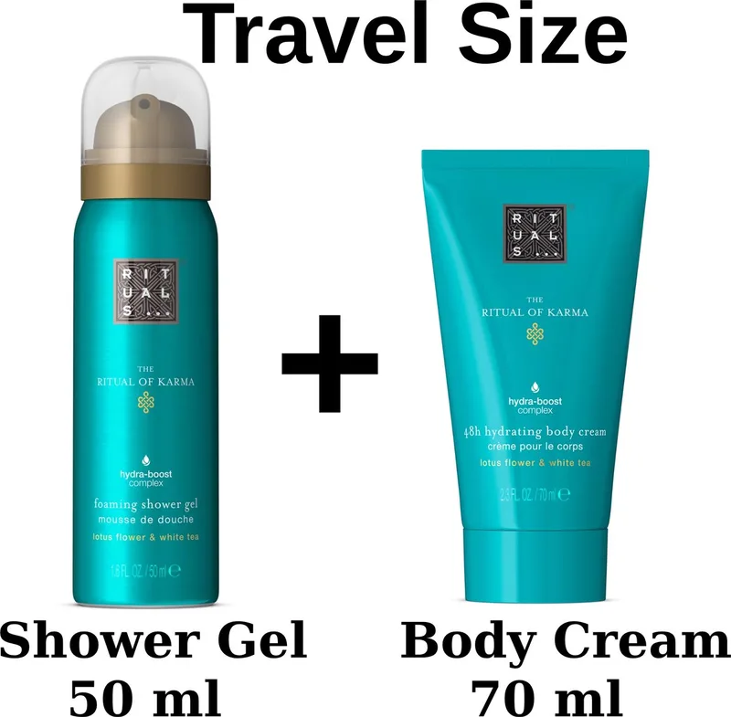 of Karma - Travel Shower Gel 50 ml + Body Cream 70 ml von Rituals – Produktfoto