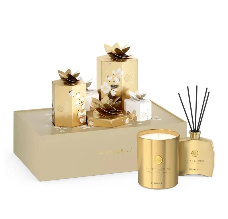 Pflege-Geschenkset Rituals Premium Home Gift Set – Exklusives Weihnachts Geschenkset, 5-tlg., Luxuriöses Duft-Geschenkset mit 5 festlichen Home-Favorites van Rituals – productfoto 1 van 5
