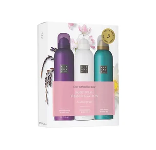 Pflege-Geschenkset Rituals Shower Foam Value Pack – Duschschaum Trio 3x200ml, 3-tlg., 3er Shower Foam Set (Sakura, Yozakura, Karma) – Gesamt von Rituals in 600 ml – Produktfoto 1 von 2